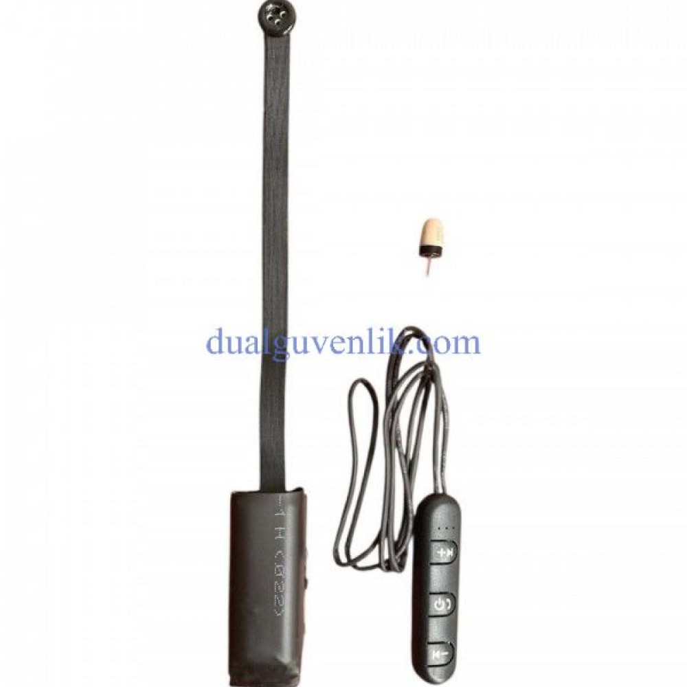 Wifi özellikli Düğme Görünümlü Kamera ve Bluetoothlu Mikro Kulaklık